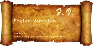 Fogler Veronika névjegykártya