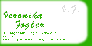 veronika fogler business card